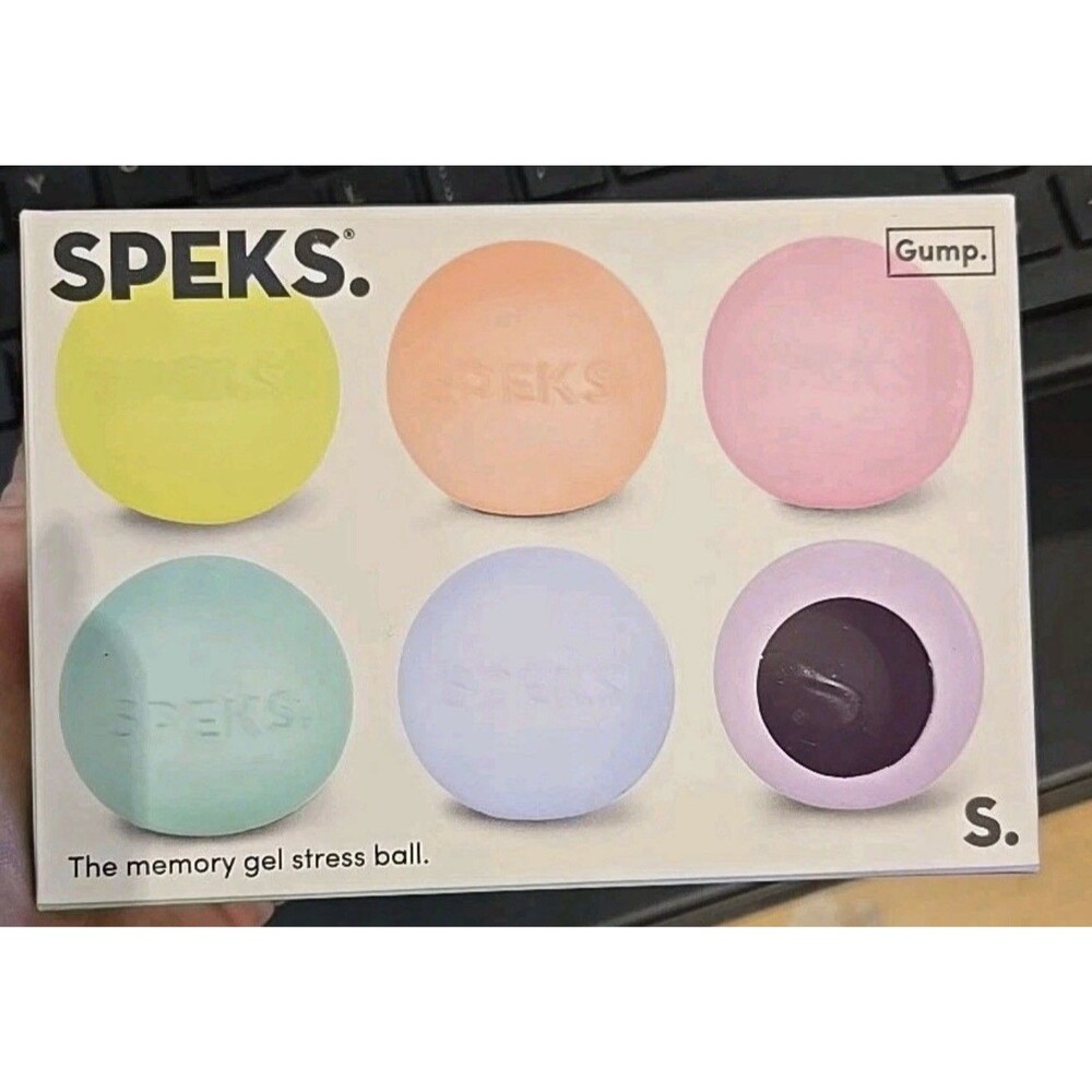 SPEKS Gump Memory Gel Stress Ball 6 Pack Mini Fidget Sensory Squeeze Toy NEW